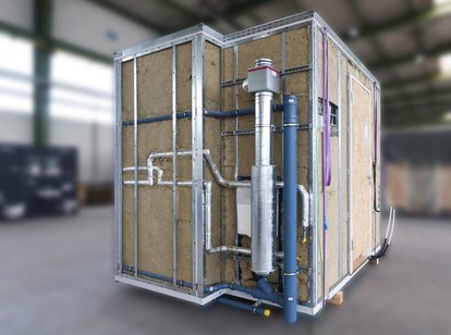 Komplettes Fertigbad mit System Fertigbad-System industriell vorgefertigt