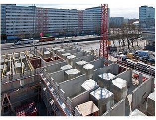 Sicht von oben auf die Fertigbäder