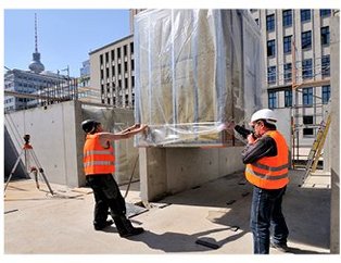 Absetzen des Fertigbades